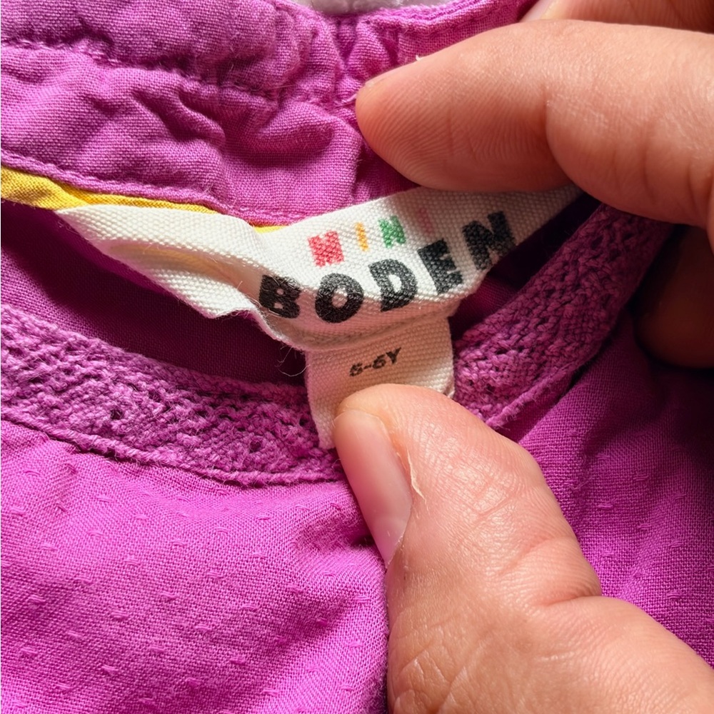 Mini Boden Vibrant Magenta Dress - Picture 3 of 3